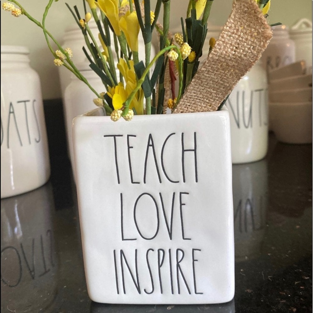 Rae Dunn Teach Love Inspire Ceramic Holder